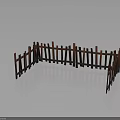 Wooden Roadside Fence With Square Structure For Traffic Safety Protection