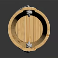 Wooden Bucket With Natural Wood Grain And Rope Handles For Daily Living