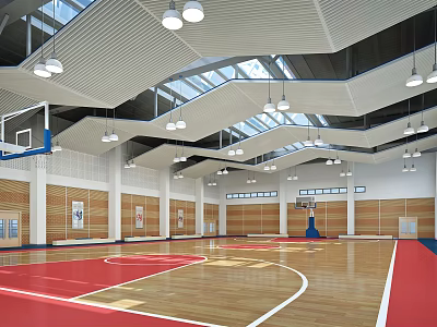 modern basketball hall 3d model