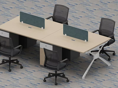 Modern office desk and chair combination desk 3d model Modern office desk and chair combination desk 3d model