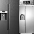 Modern Black Stainless Steel Kitchen Appliances With Gas Stove Refrigerator And Ovens