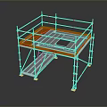 Iron frame large iron frame iron frame house factory industrial iron frame iron ladder rigid ladder work frame rigid scaffold 3d model