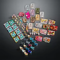 Colorful Decorative Ornament Collection With Various Designs And Patterns For Home Decoration
