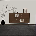 Ancient Style Cabinet End View Cabinet Ancient Style Side Cabinet Simplified Style Integrated Cabinet Home Cabinet 3d model
