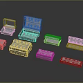 Various Design Storage Boxes With Different Colors And Metallic Finish