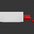 Electronic Electrical Control Box With White Square Casing And Internal Red Components