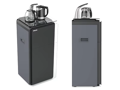 Modern Home Water Dispensers With Hot Water Kettle In Black And Gray 3d model