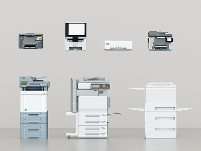 Modern printer copier printing room 3d model