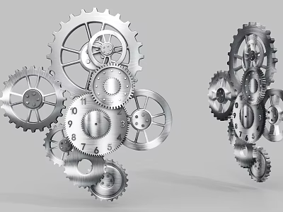 Mechanical Hardware Tools With Multiple Metal Gears And Precision Parts 3d model