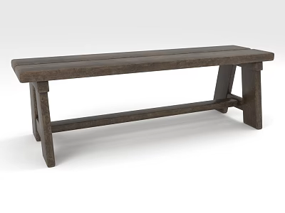 Stool Wooden Stool Bench 3d model