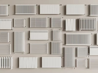 Various Types Of Radiators For Home Heating And Interior Design 3d model