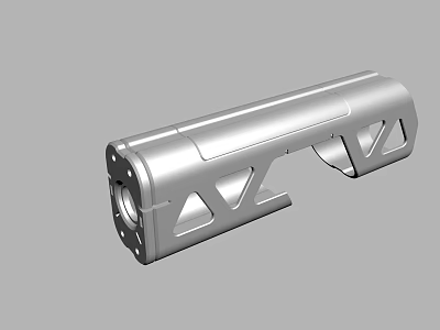 Metal Cylindrical Mechanical Part With Hollow Design And Holes For Industrial Use 3d model
