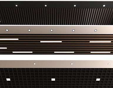 Modern Ceiling Square Ceiling Grille Ceiling 3d model