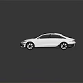 White Modern Sedan Car With Sleek Design Black Roof Black Wheels And Reflective Finish