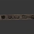 Worn Metal Industrial Equipment With Long Structure And Wheels For Transport
