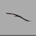 Medieval Curved Sword With Red Leather Wrapped Handle And Silver Ornate Sharp Steel Blade