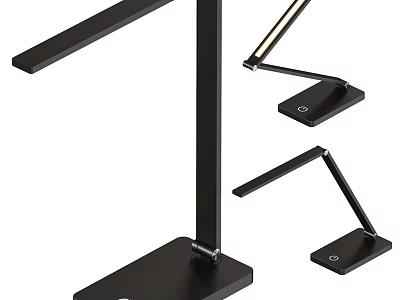 Modern Black Desk Lamp With Adjustable Arm Stable Base And Multiple Angles 3d model