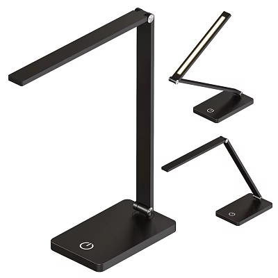 Modern Black Desk Lamp With Adjustable Arm Stable Base And Multiple Angles 3d model