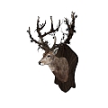 Nordic Deer Head Wall Decoration Pendant 3d model