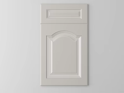 White Wardrobe Door with Arched Panel and Decorative Design for Home Interior 3d model