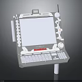Anatomics Medical Console With Display Screen Keyboard And Control Knobs