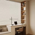 Modern Bay Window Cabinet Decorations 3d model