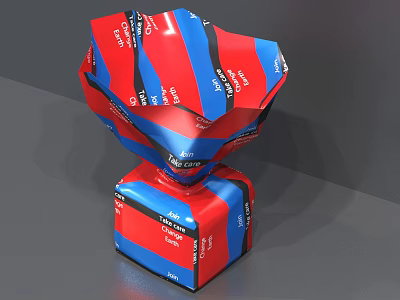 Modern gift packaging 3d model