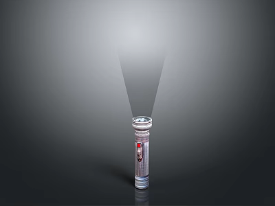 Essential Daily Life Handheld Flashlight With Bright LED Light And Durable Metal Casing 3d model