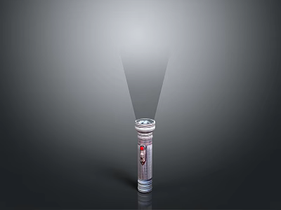 Essential Daily Life Handheld Flashlight With Bright LED Light And Durable Metal Casing 3d model
