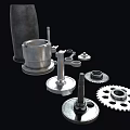 Bearing Gear Hardware Component Wrench Screw Low Face Number Low Mold Simple Mold Game Sub-era Film and Television Level Super Realistic High Precision 3d model