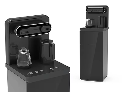 Modern Black Electric Water Dispenser With Hot And Cold Functions 3d model