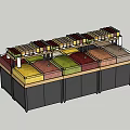modern shelf grain shelf 3d model