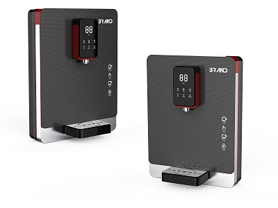 STAR Instant Hot Water Dispensers With Digital Display And Temperature Control Black Red Design 3d model