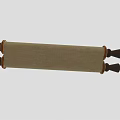 Two Traditional Scrolls With Wooden Handles And Ivory Paper Surfaces