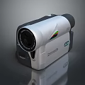 Digital Camcorder Portable Handheld Design With Built In Lens Silver Black Color Video Recording Device