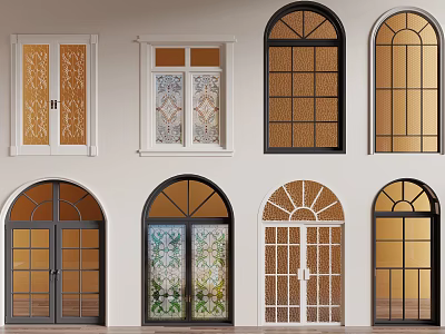 Different Types Of Floor To Ceiling Windows With Unique Designs 3d model