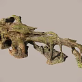 Rustic Natural Moss Covered Tree Root Decorative Ornament For Home Garden