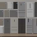 Modern Refrigerators And Freezers With Various Styles And Colors On