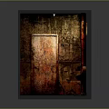 Public Toilet Interior With Graffiti Dirty Worn Walls Urinals And Dirty Floor
