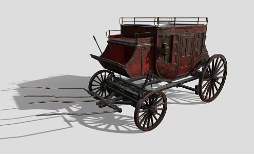 Vintage carriage 3d model