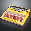 Vintage Smith Corona Electra 210 Yellow Typewriter with Retro Keyboard Classic Design