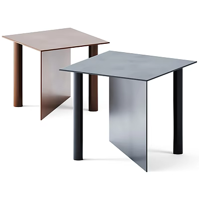 Modern Minimalist Coffee Tables With Brown And Gray Geometric Legs Design 3d model