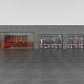 Modern Bar Interior Design With Neon Lights Colorful Flags Wine Racks And Casual Seating