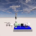 Centrifugal pump installation arrangement 3d model
