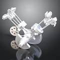 Modern Transparent Household Item With Gear Structure And Decorative Parts