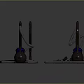 Collection Of Modern Vacuum Cleaners With Stylish Design And Functional Parts