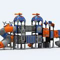 Modern slide combination 3d model