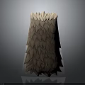 Biomorphic Sculpture Featuring Light Brown Leaf Like Organic Structures And Base