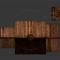 Traditional Wooden Building With Sloped Roof Cross On Top Small Tower And Decorative Carvings