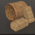Organic Hay Bales In Cylindrical And Square Shapes For Agricultural Use